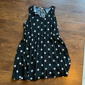 Old Navy Black & White Polka Dot Dress